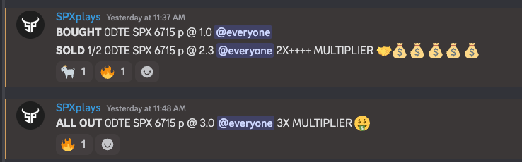 SPX 6715p 3X multiplier trade